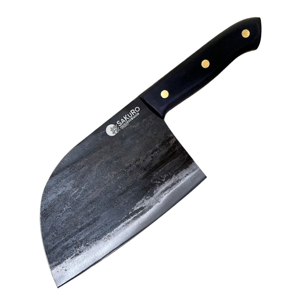 Sekáček z uhlíkové oceli SaKuRo ručně kovaný 17,8 cm