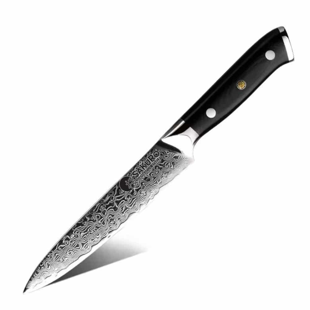 Víceúčelový nůž z damaškové oceli SaKuRo G10 12,7 cm