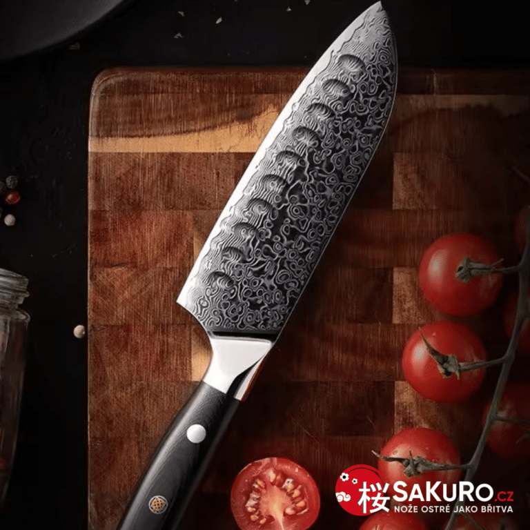 Santoku nůž z damaškové oceli SaKuRo G10 12,7 cm