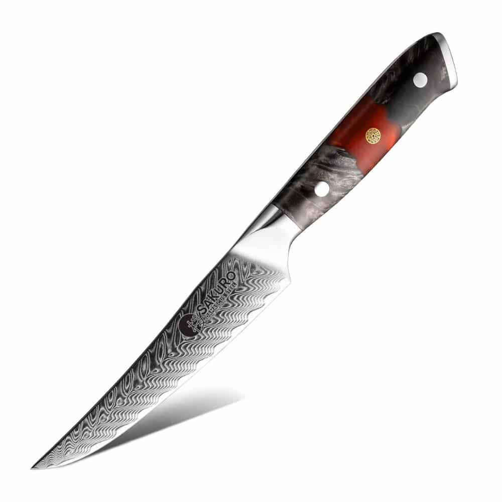 Steakový nůž z damaškové oceli SaKuRo Sakai 12,7 cm