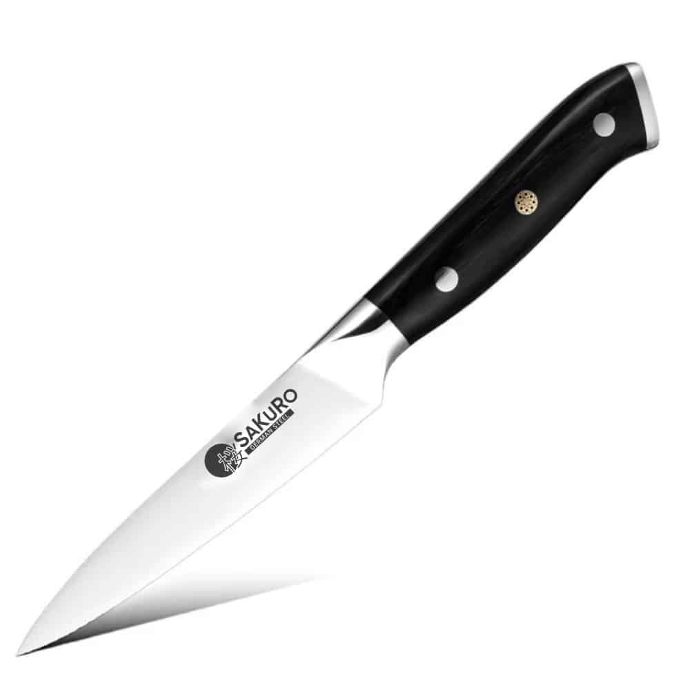 Kuchyňský nůž na ovoce a zeleninu Hanzo Black DE SaKuRo 12,7 cm