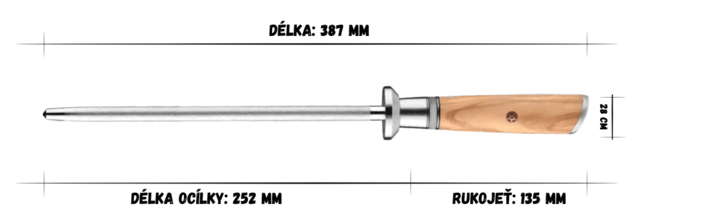Sada 5 kuchyňských nožů z damaškové oceli, ocílkou a nůžkami SaKuRo Olive
