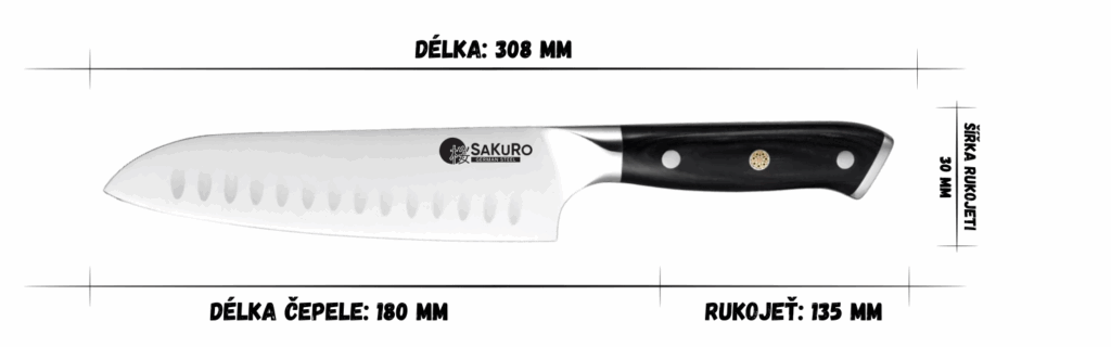 Santoku nůž z německé oceli