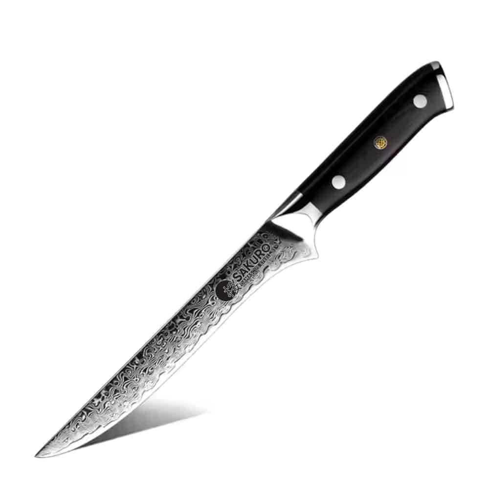 Vykošťovací nůž z damaškové oceli SaKuRo G10 14 cm