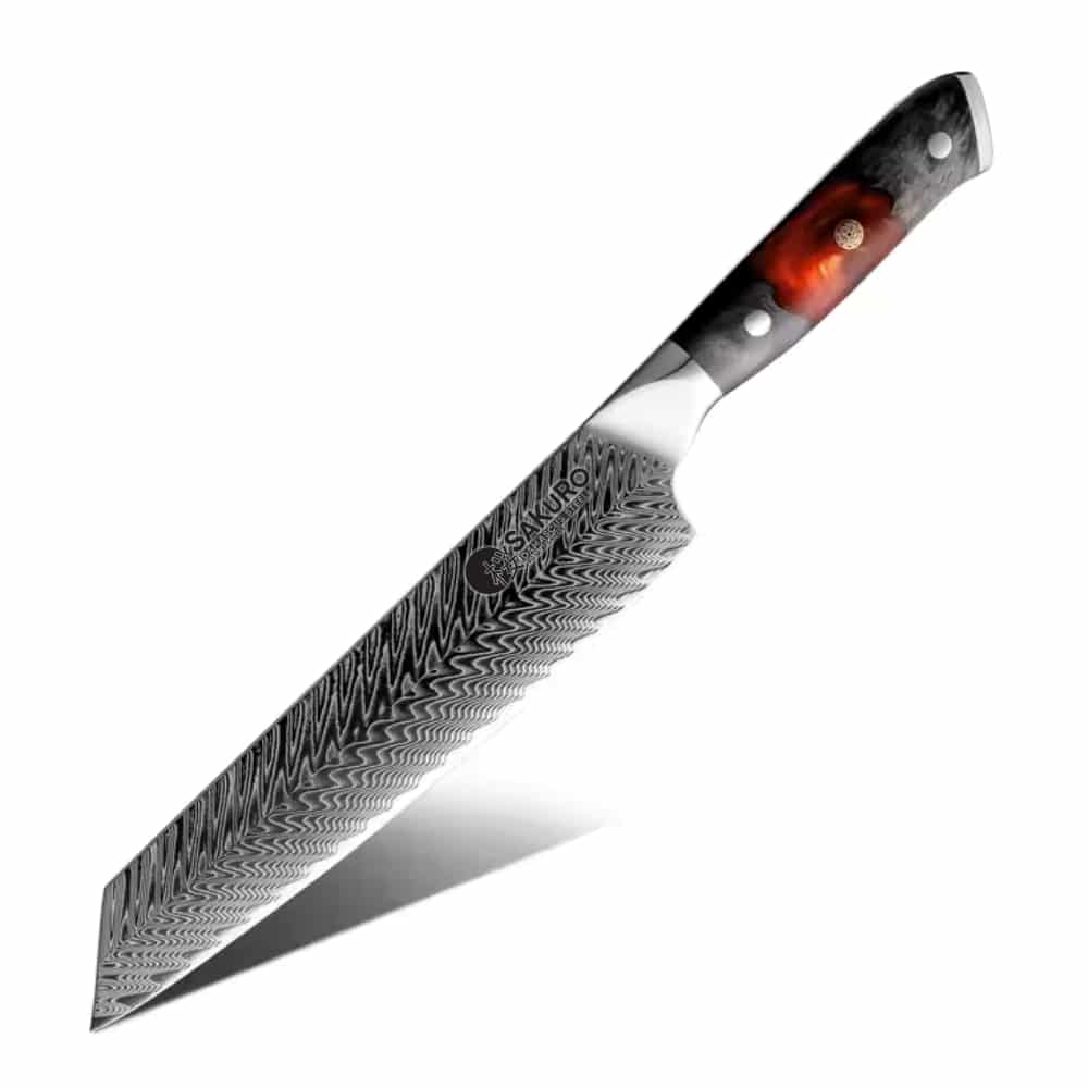 Japonský nůž kiritsuke z damaškové oceli SaKuRo Sakai 21 cm