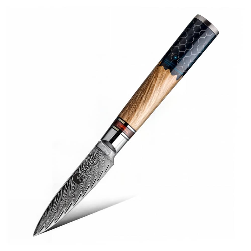 Loupací nůž z damaškové oceli SaKuRo Honey 8,9 cm
