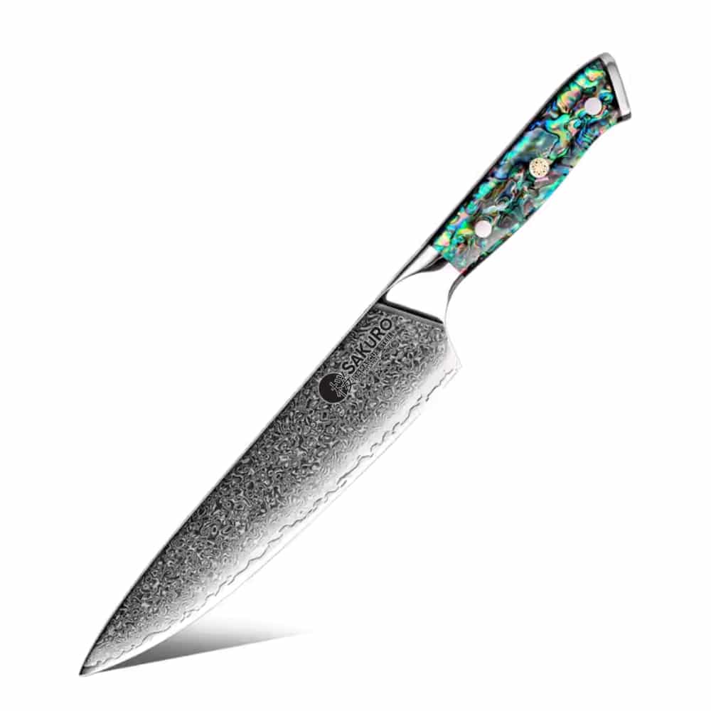 Šéfkuchařský nůž z damaškové oceli SaKuRo Ocean Shell 20,3 cm