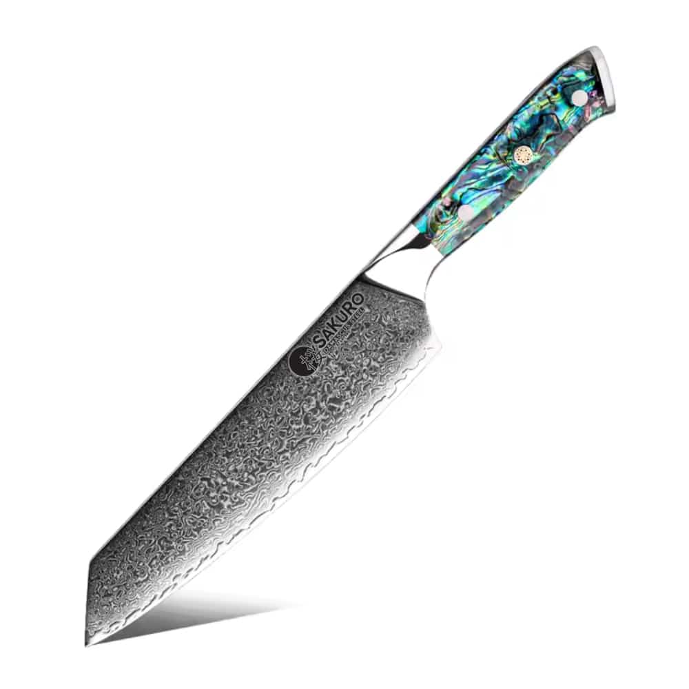Japonský nůž Kiritsuke z damaškové oceli SaKuRo Ocean Shell 20,3 cm