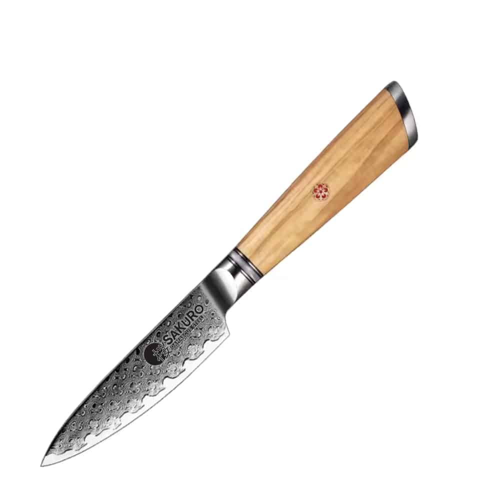 Loupací nůž z damaškové oceli SaKuRo Olive 10,2 cm
