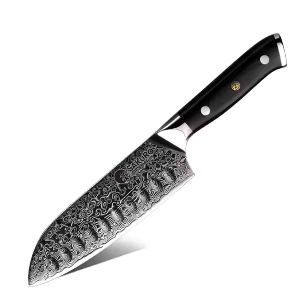 Santoku nůž z damaškové oceli SaKuRo G10 12,7 cm