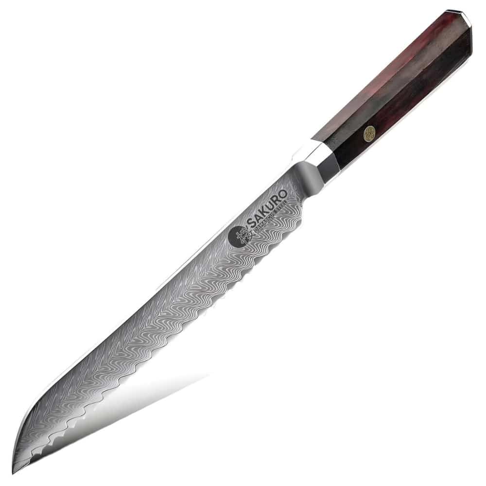 Nůž na pečivo z damaškové oceli SaKuRo Palisandr 20,3 cm
